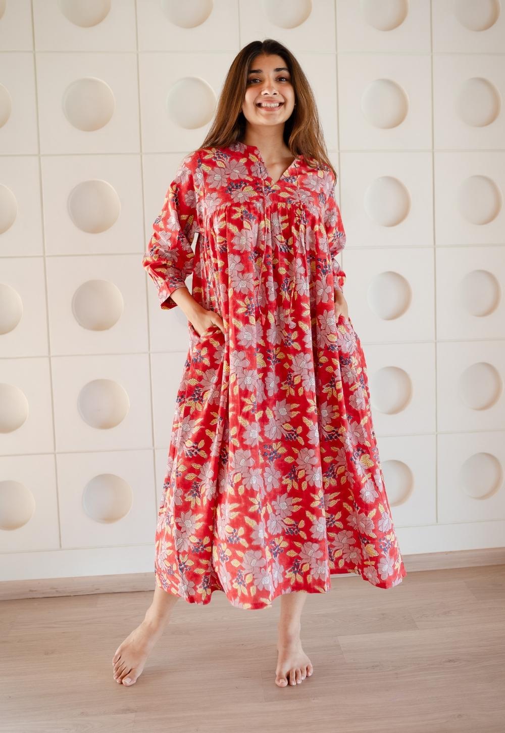 LazyDays Serene Lounge Slub Cotton Dress