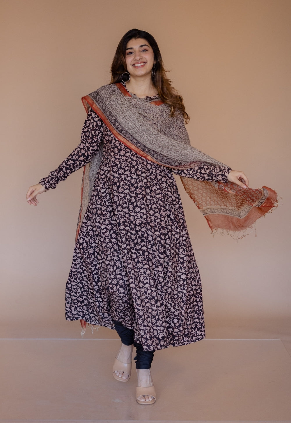 Black Kurta Imported Aligadhi