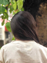 Cream Organic Shell Buttoned Kurta + Pant | Relove