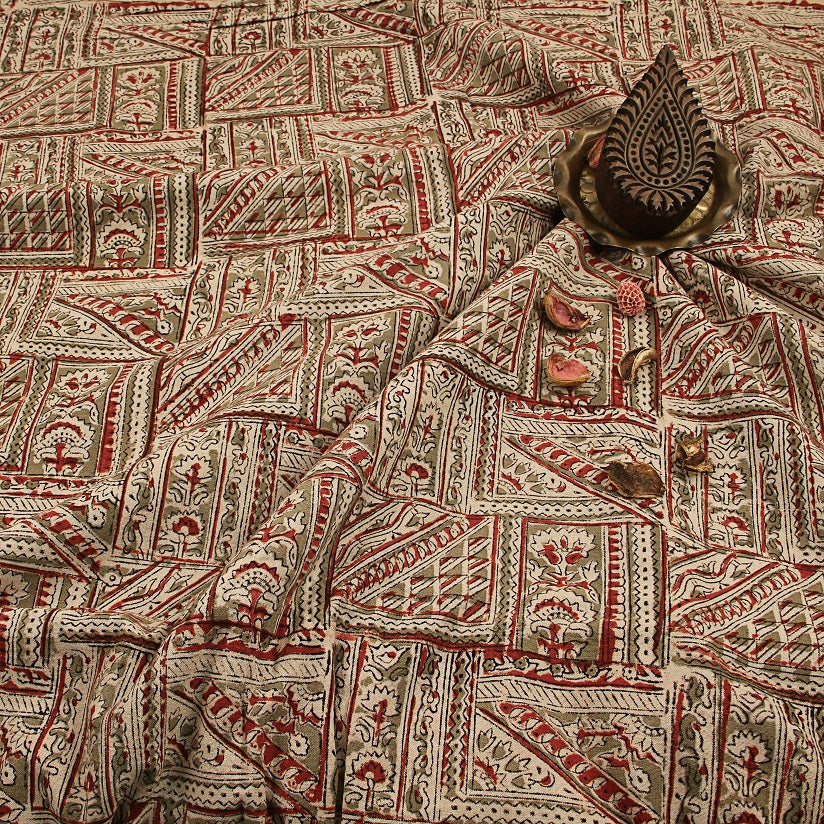 Women’s Kalamkari Hand Block Printed Cotton Short Kurti – Lightweight Ethnic Tunic Top for Summer Wear main image 1