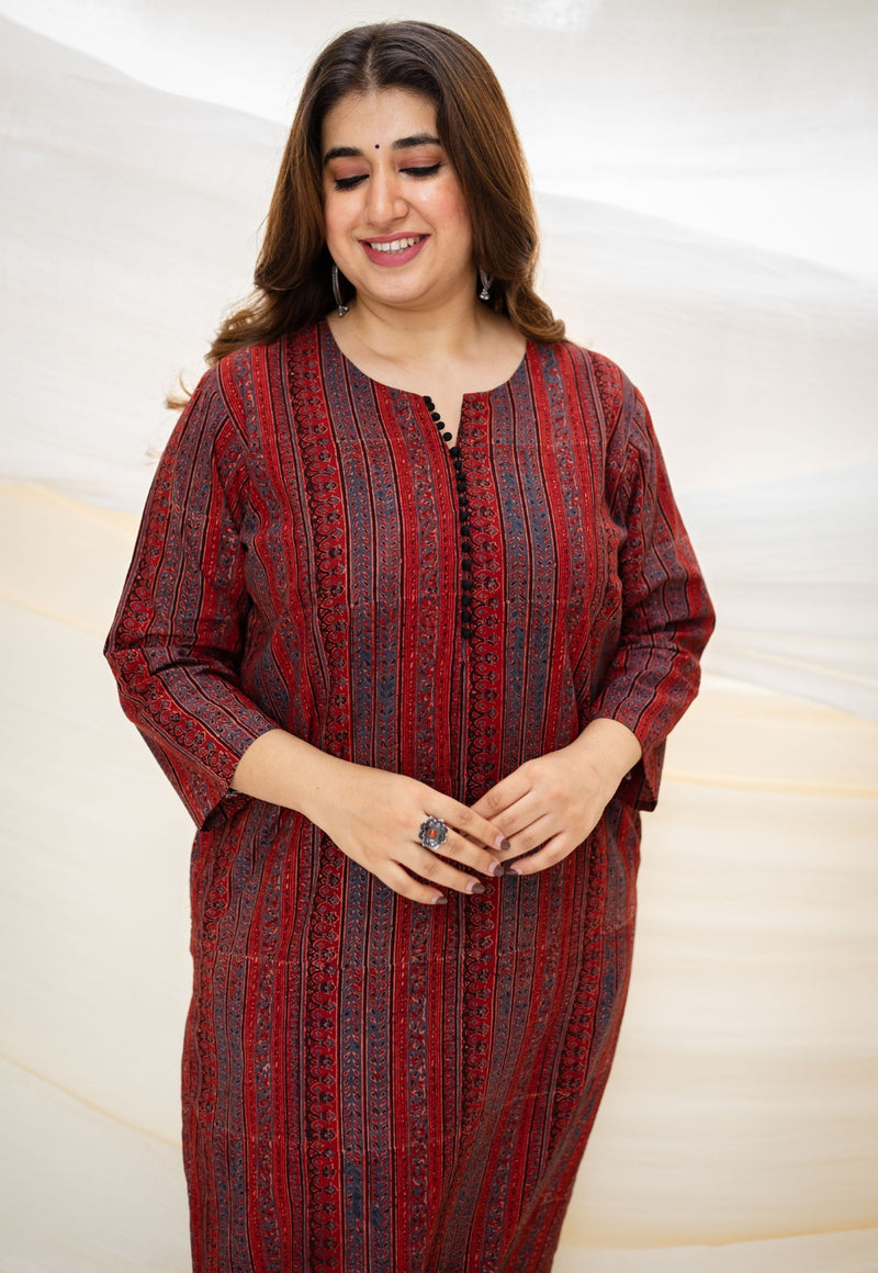 Aniha Ajrakh Madder Cotton Kurta