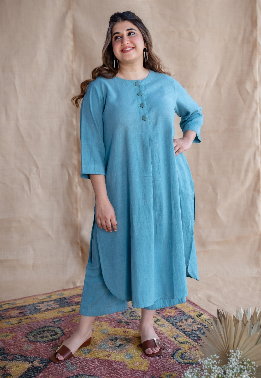 Indian Ethnic Women's TIECO DyeVerse - Blue Kala Cotton Co-Ords – THE ...
