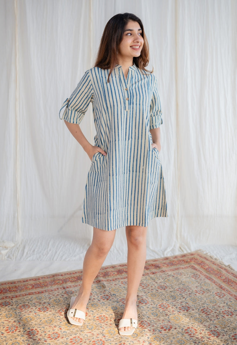 Ekrah Ajrakh Cotton Dress