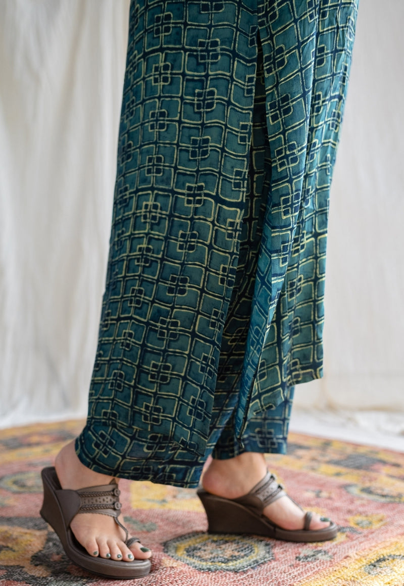 Eqra Dabu Modal Silk Co-Ord Set