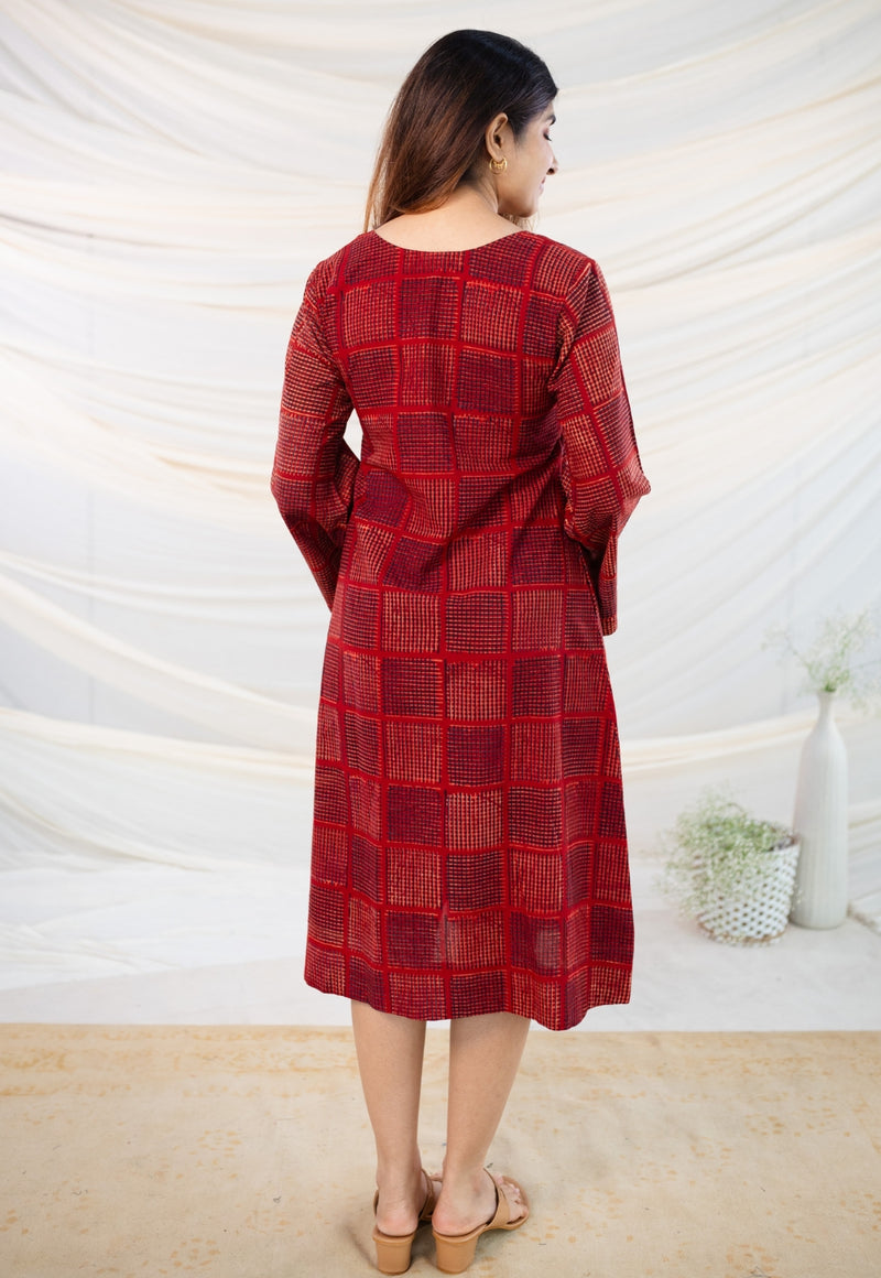 Anan Bagru Ajrakh Cotton Dress