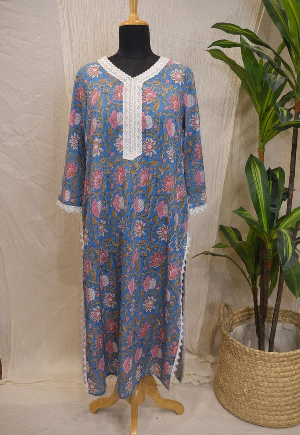 Ramia Sanganeri Cotton Kurta