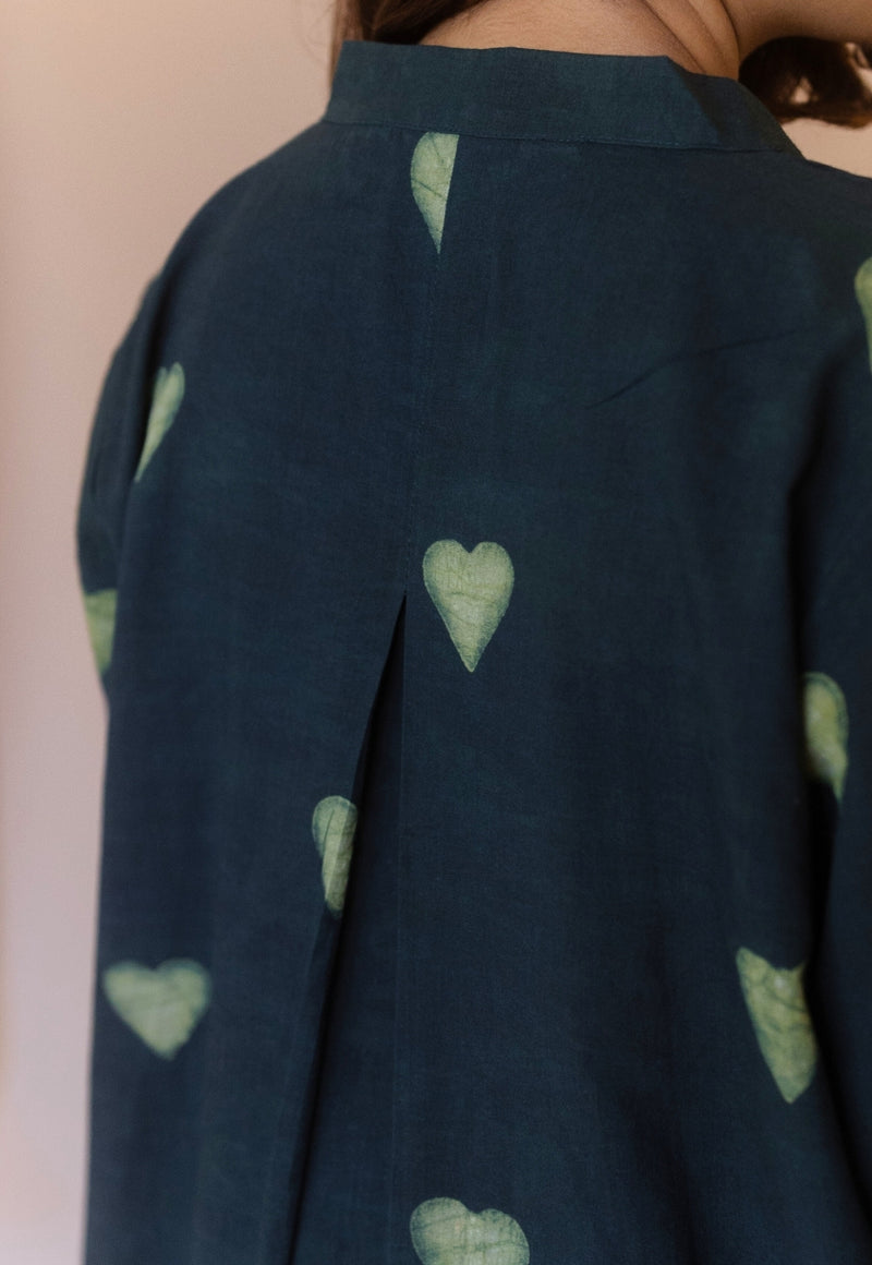 Ayaat Green Dabu Cotton Anti-Fit Kurta