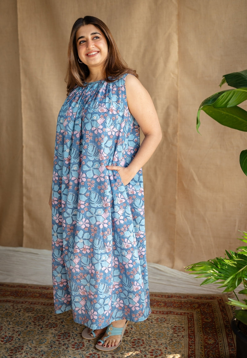 Mariyum Sanganeri Slub Cotton Dress