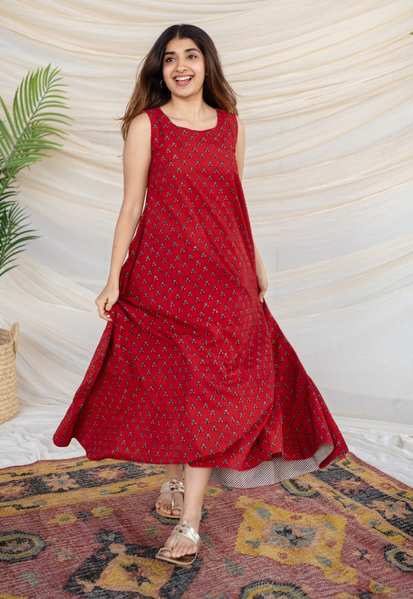 Grishma Ajrakh Cotton Dress