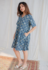 Jafrin Ajrakh Cotton Dress | Relove