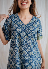 Jafrin Ajrakh Cotton Dress | Relove