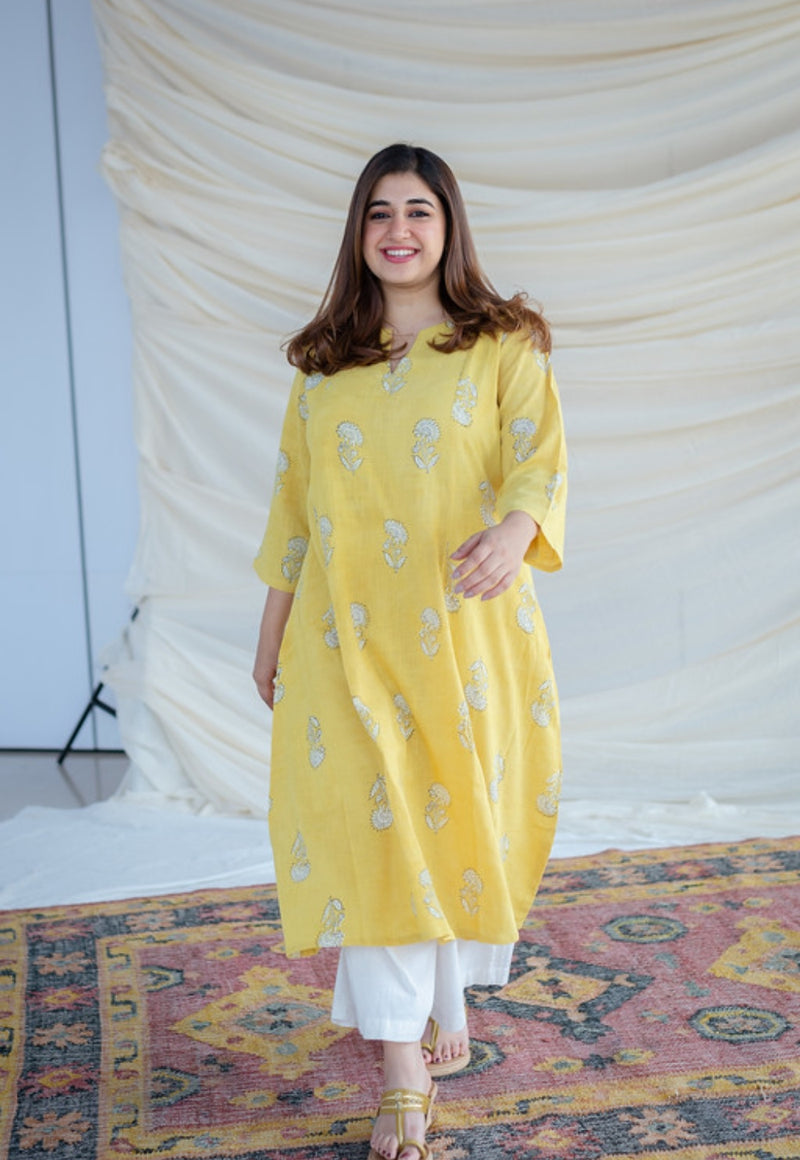 Prabha Kali Slub Cotton Kurta