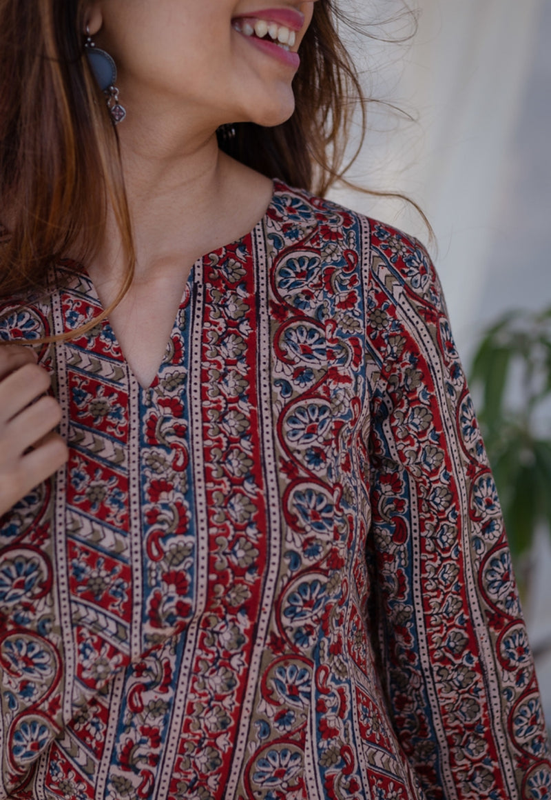 Natasha Kalamkari Kali Cotton Kurta