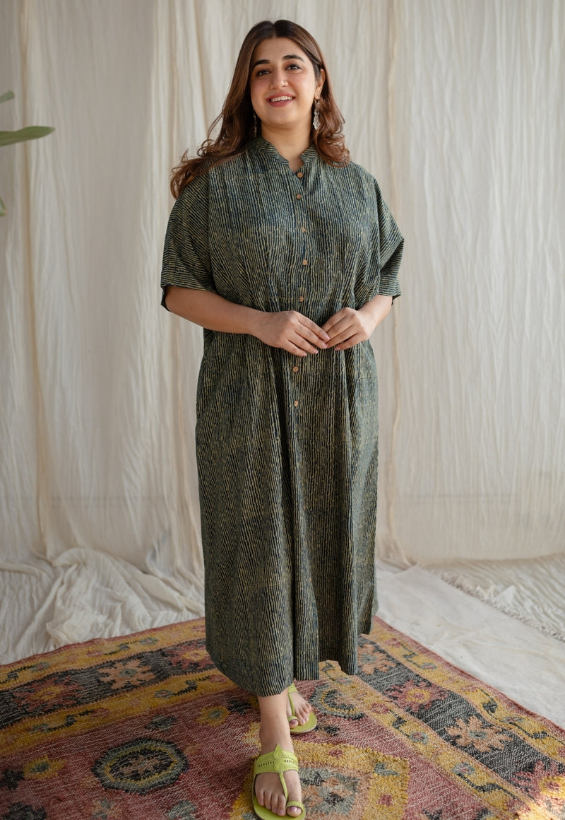 Reya Ajrakh Cotton Dress