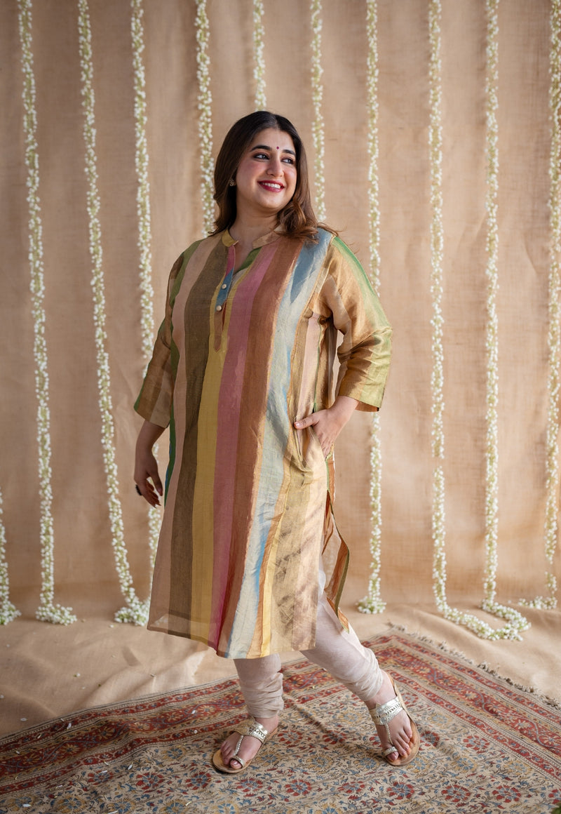 Afsara Tissue Jhabba Kali Kurta