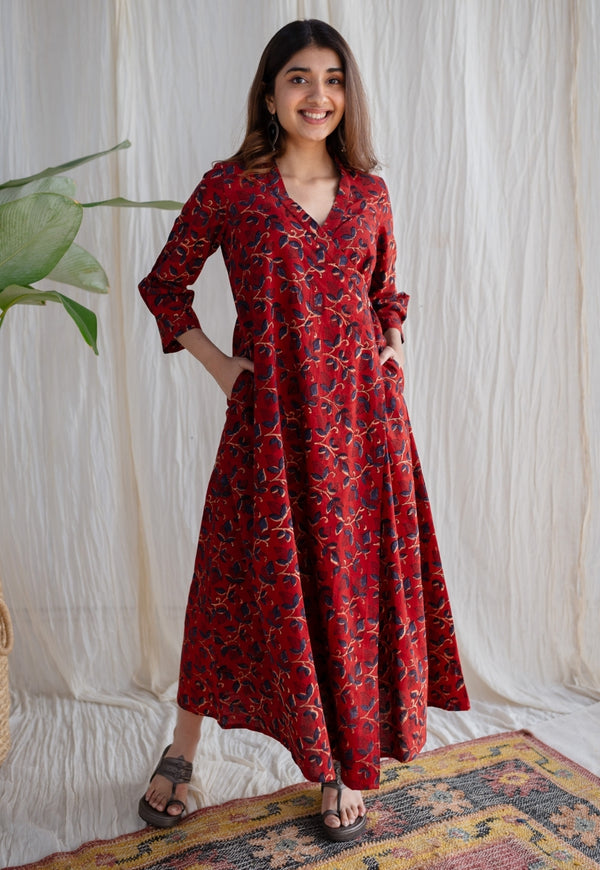Mehaq Bagru Ajrakh Cotton Dress