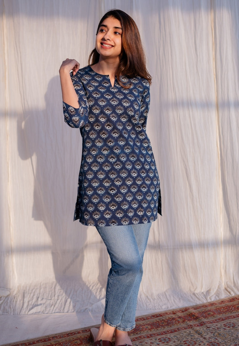 Indian Ethnic Women's Midha Ajrakh Cotton Top – THE INDIAN ETHNIC CO.
