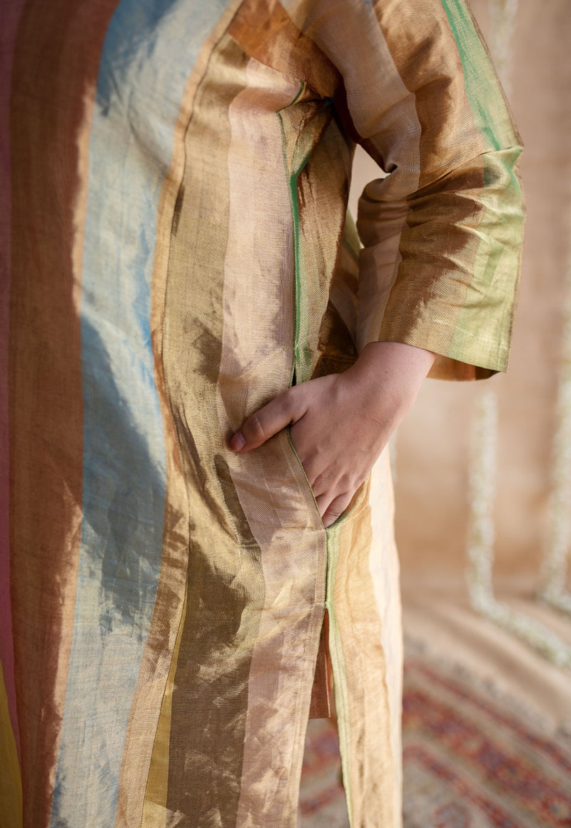 Afsara Tissue Jhabba Kali Kurta