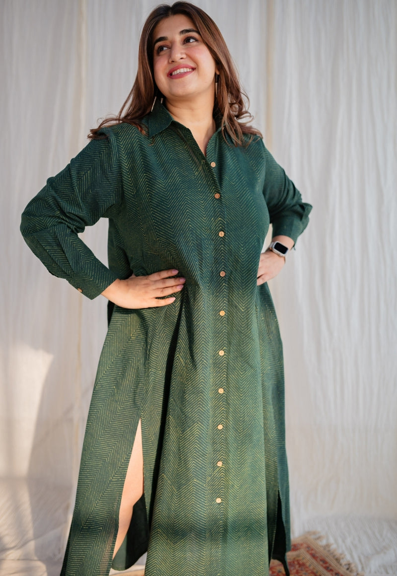 Trusha Color Indian Ethnic Women's Trusha Ajrakh Cotton Dress – THE INDIAN ETHNIC CO.