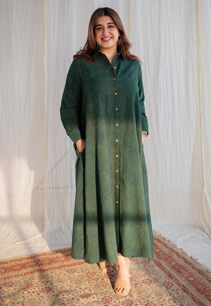 Trusha Color Indian Ethnic Women's Trusha Ajrakh Cotton Dress – THE INDIAN ETHNIC CO.