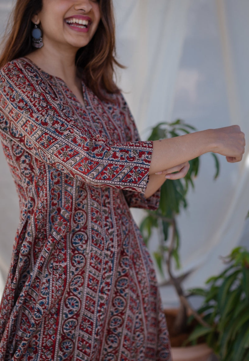 Natasha Kalamkari Kali Cotton Kurta