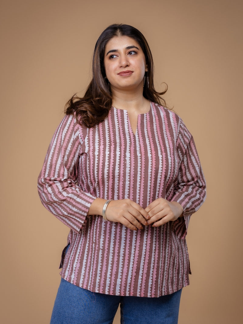 Navya Multi Fakira Cotton Straight Short Top