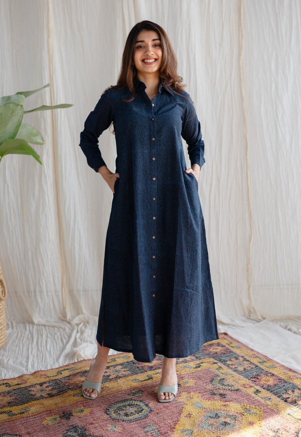 Indian Ethnic Women's Lairah Ajrakh Cotton Dress – THE INDIAN ETHNIC CO.