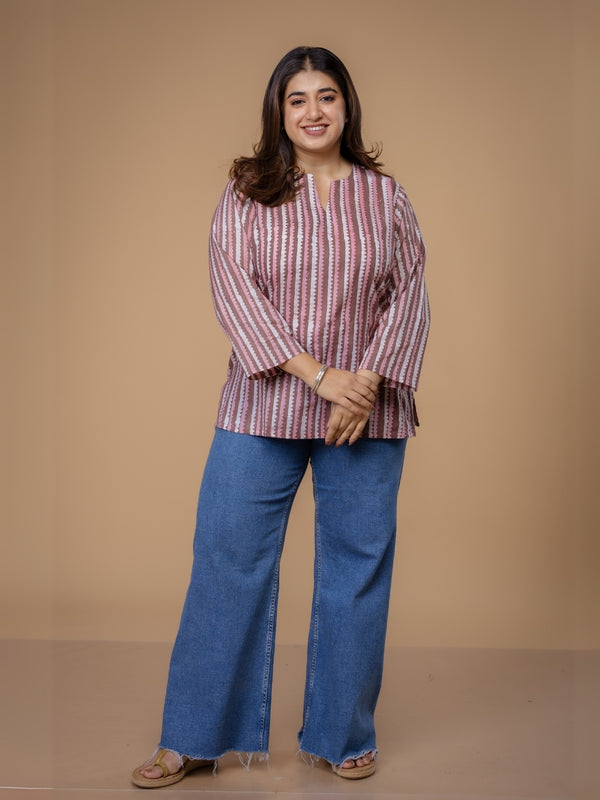 Navya Multi Fakira Cotton Straight Short Top