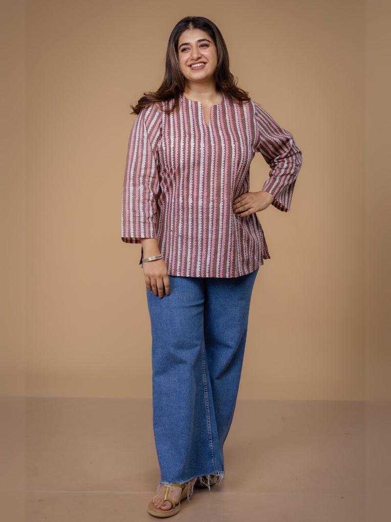 Navya Multi Fakira Cotton Straight Short Top