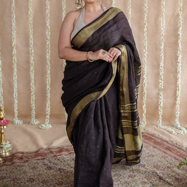 black saree | Bhavish