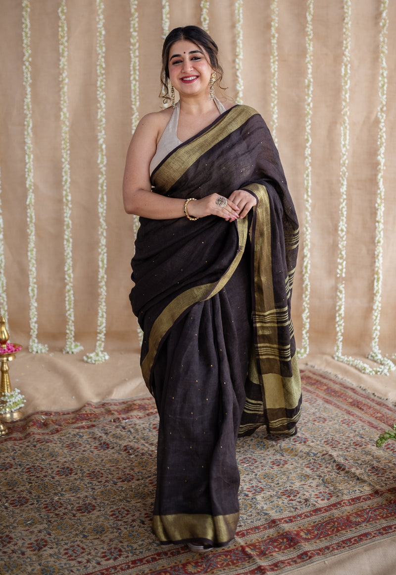 Buy RUDRIKA Embroidered Bollywood Art Silk Black Sarees Online @ Best Price  In India | Flipkart.com