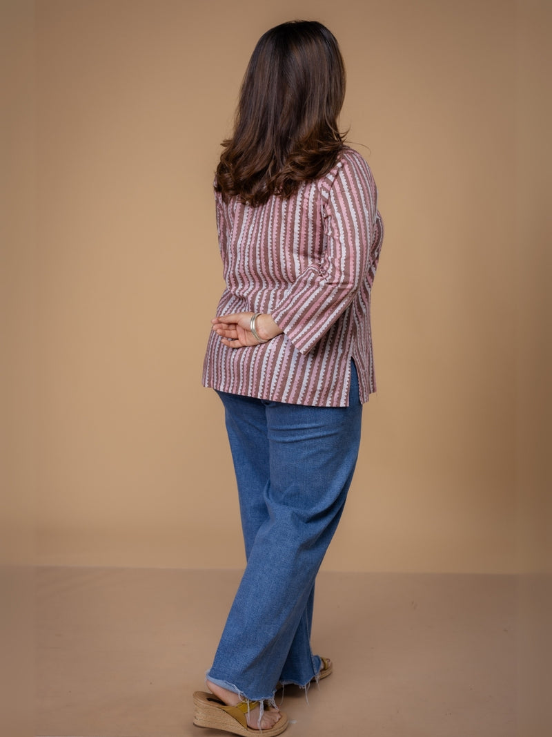 Navya Multi Fakira Cotton Straight Short Top