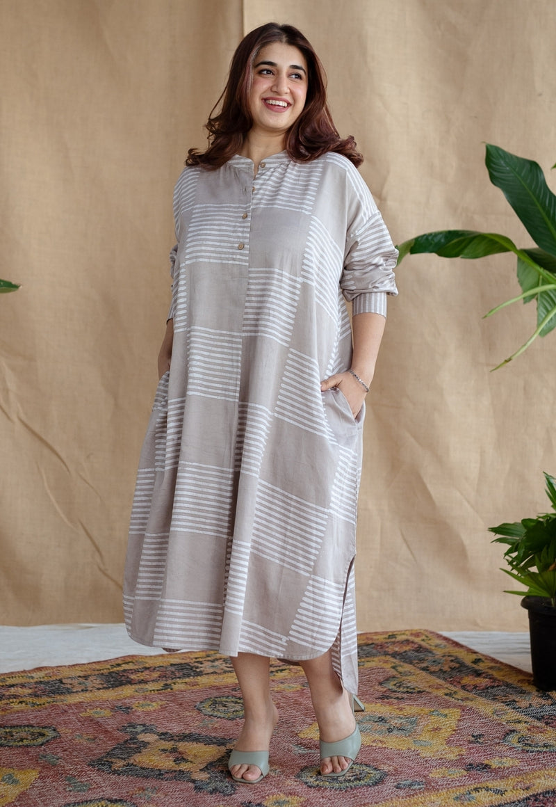 Rajvi Batik Cotton Satin Dress