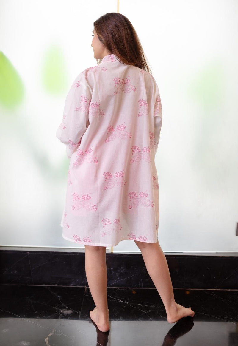 LazyDays Cozy Dream Cotton Robe with Mul Cotton Dress (Set Of 2)