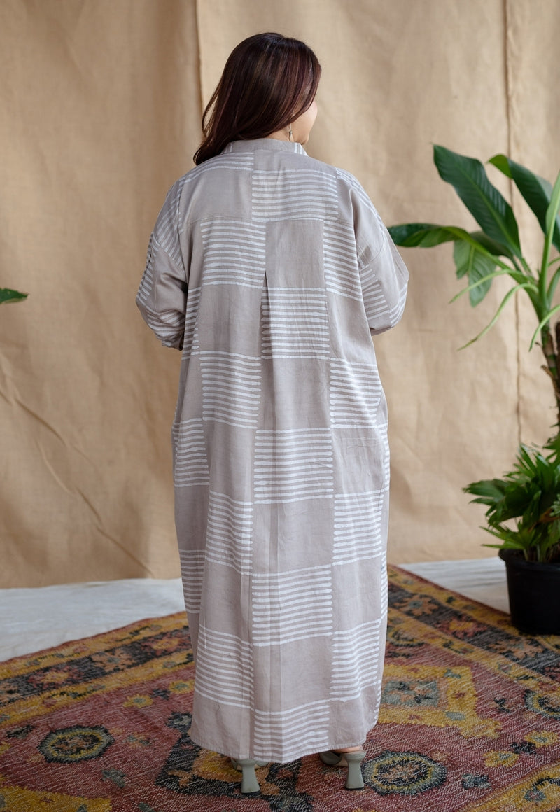 Rajvi Batik Cotton Satin Dress