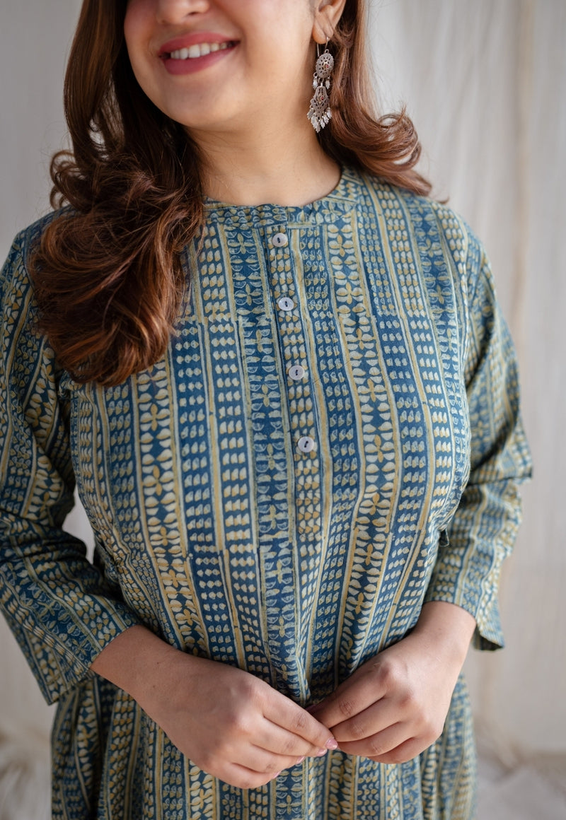 Warisha Ajrakh Cotton Dress