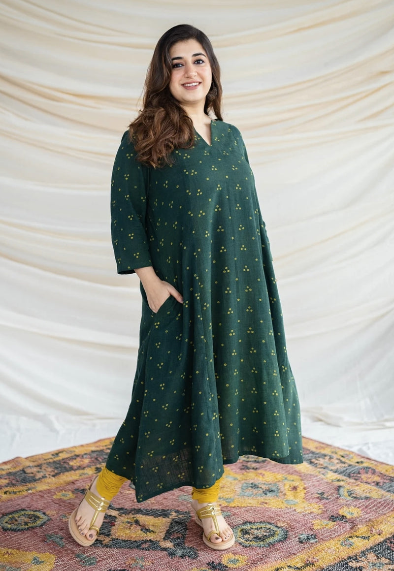 Malika Slub Cotton Kali Kurta