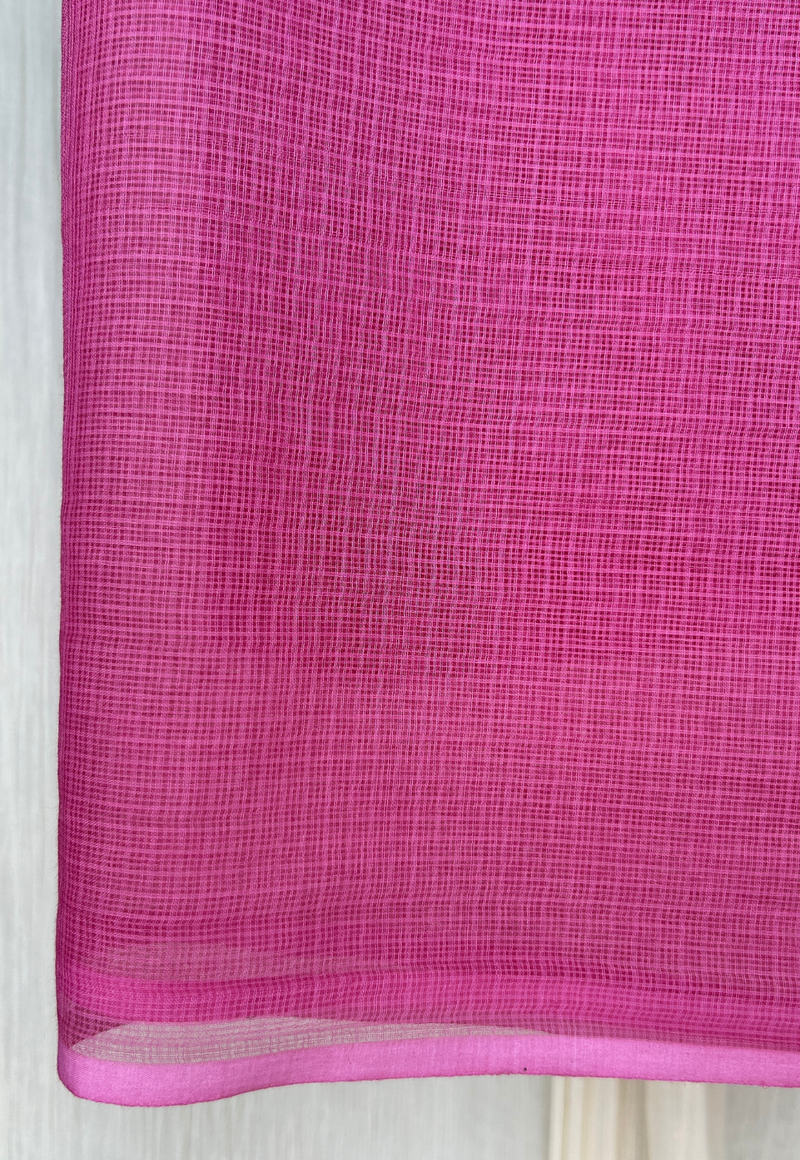 Pink Plain Dyed Kota Doriya Dupatta