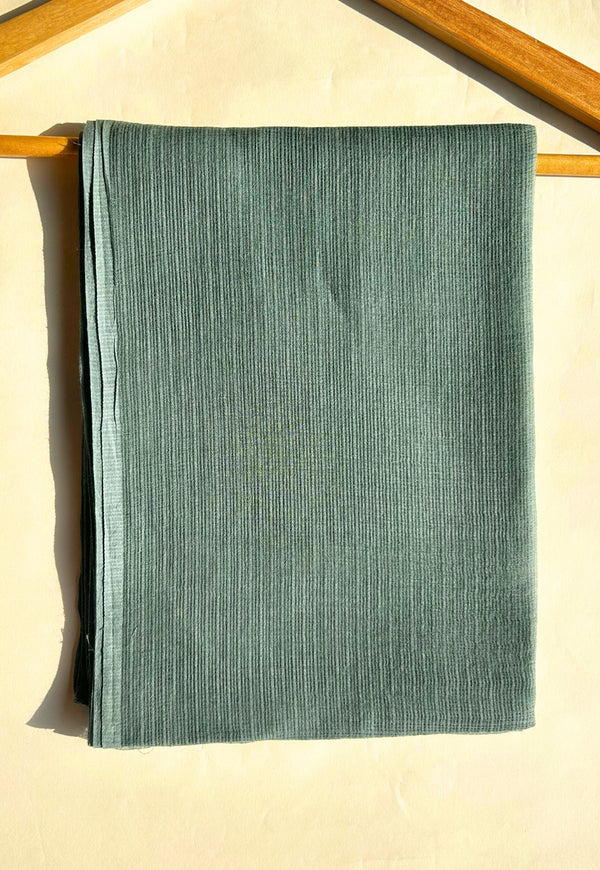 Sage Green Solid Kota Doria Plain Cotton Dupatta