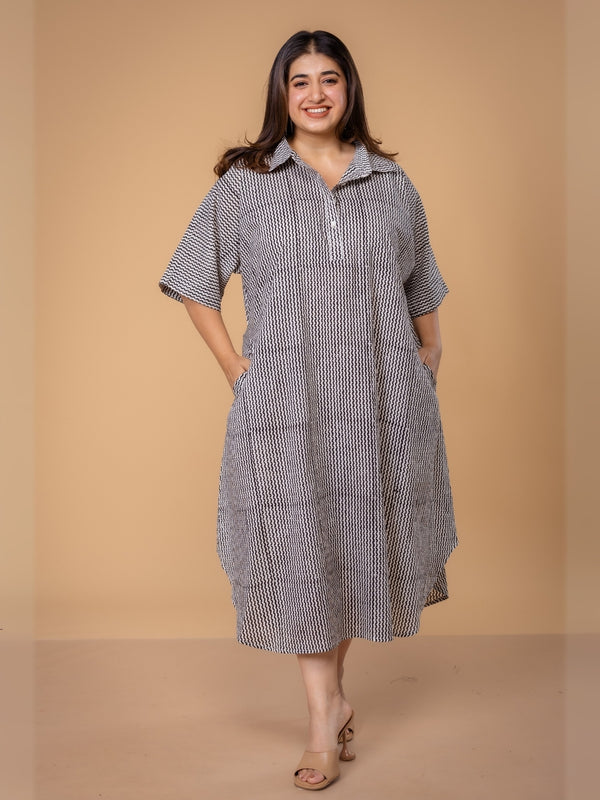 Risha White Fakira Mul A Line Dress