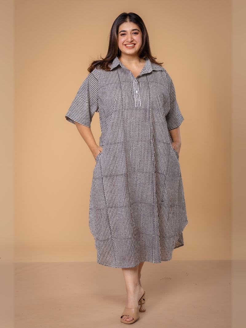 Risha White Fakira Mul A Line Dress