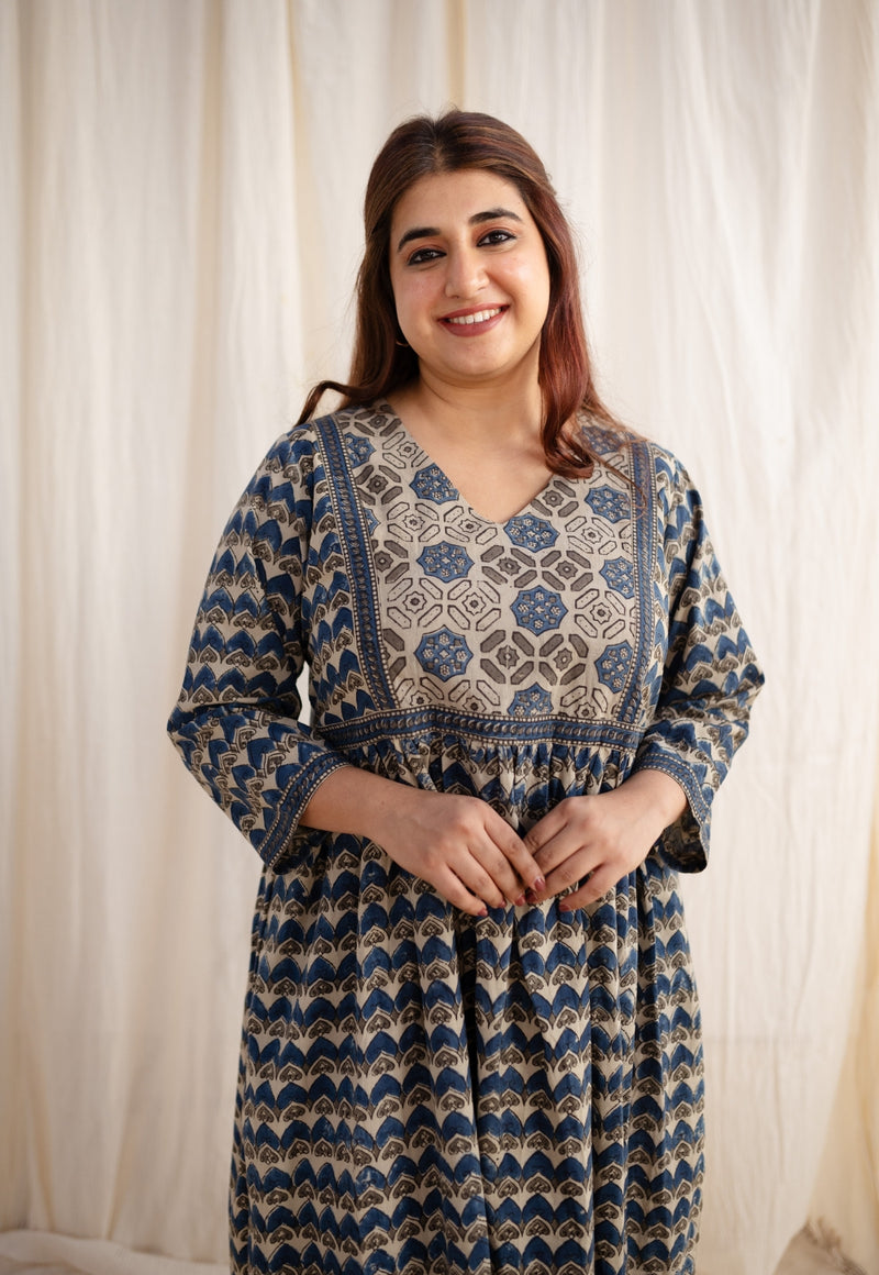 Aeiza Ajrakh Cotton Dress