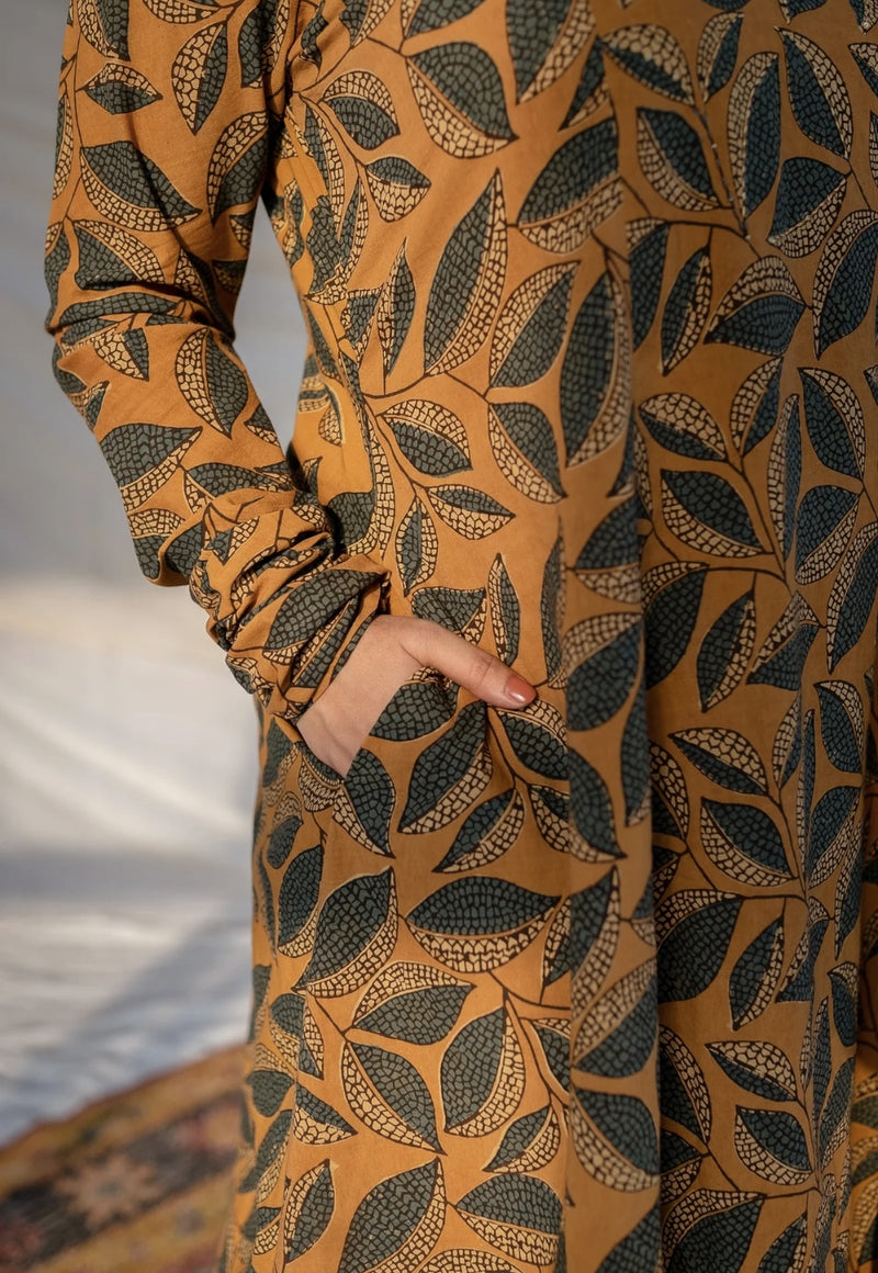 Deepali Ajrakh Cotton Kali Kurta