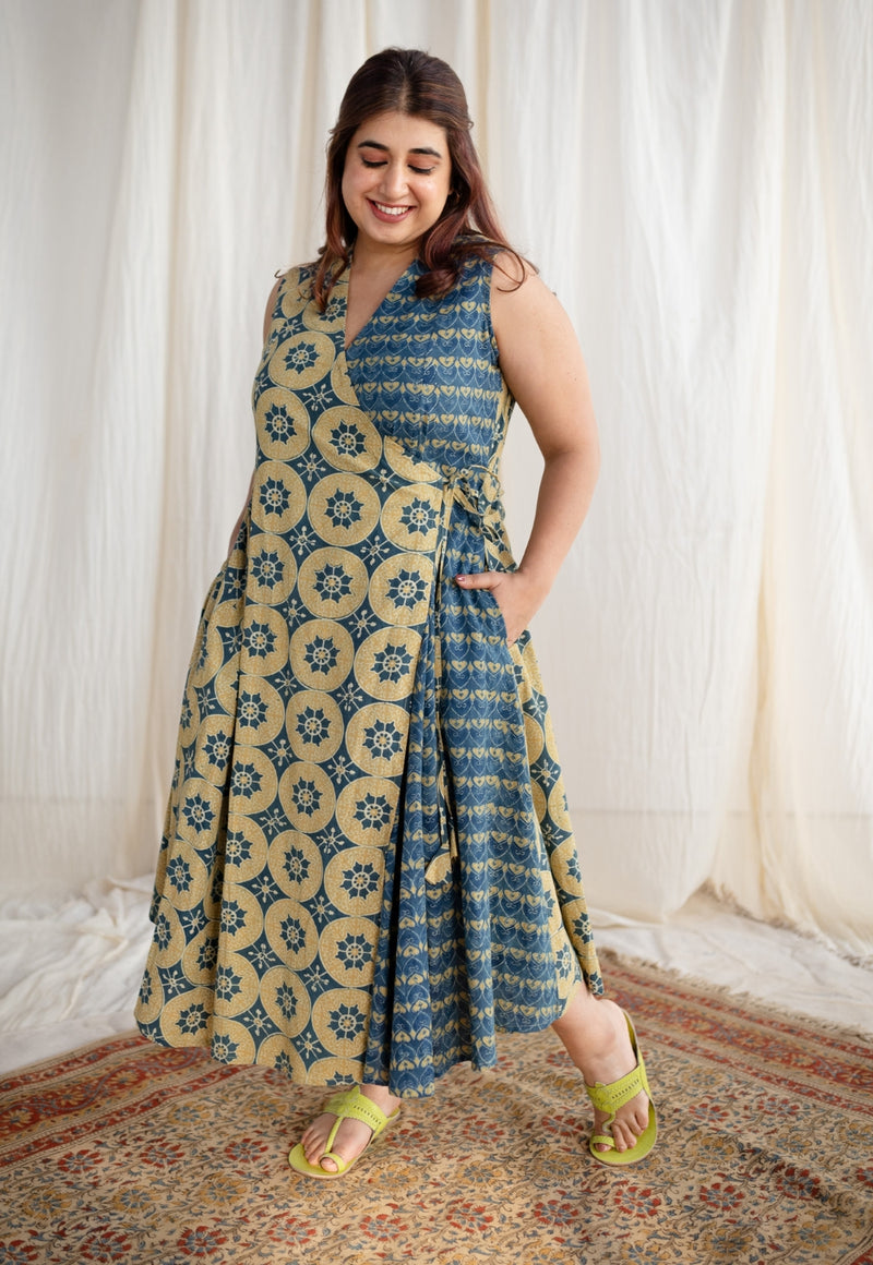 Saranashi Ajrakh Cotton Dress