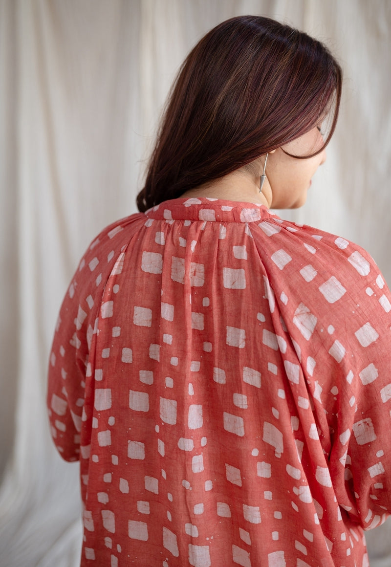 Viyaa Batik Natural Dyed MulMul Cotton Dress
