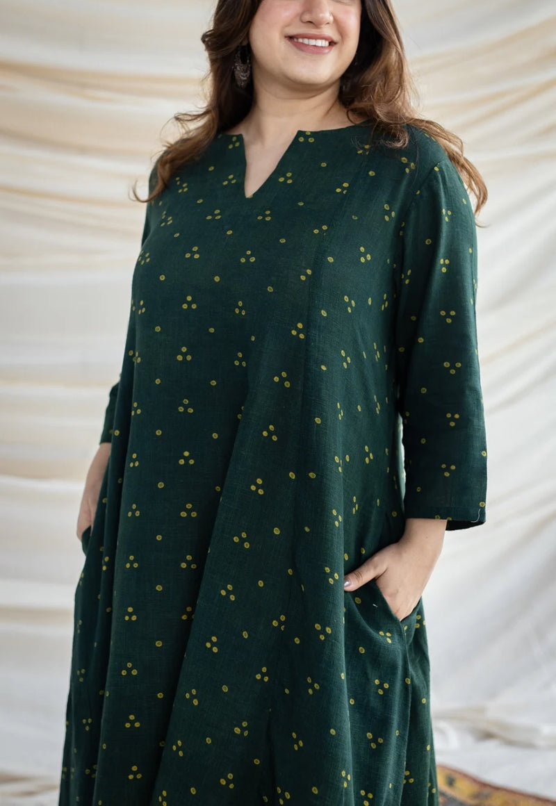 Malika Slub Cotton Kali Kurta