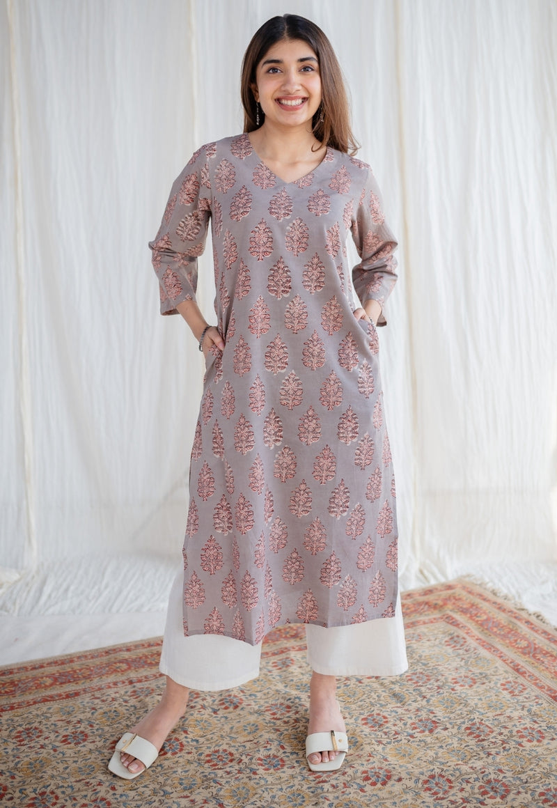 Nadia Bagru Cotton Kurta