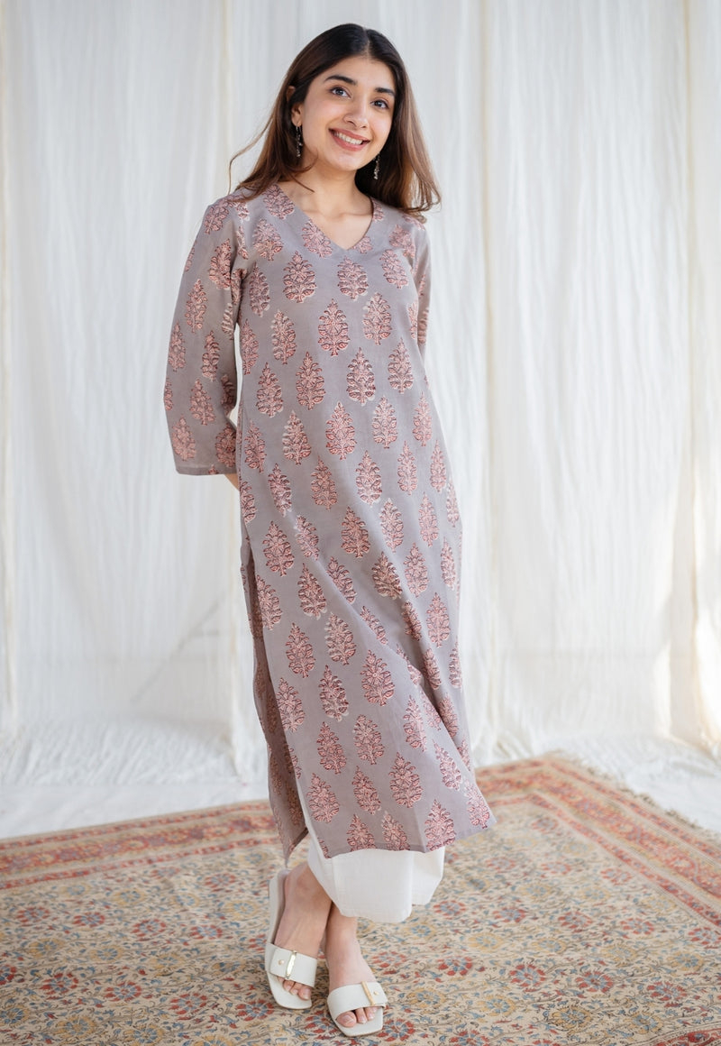 Nadia Bagru Cotton Kurta