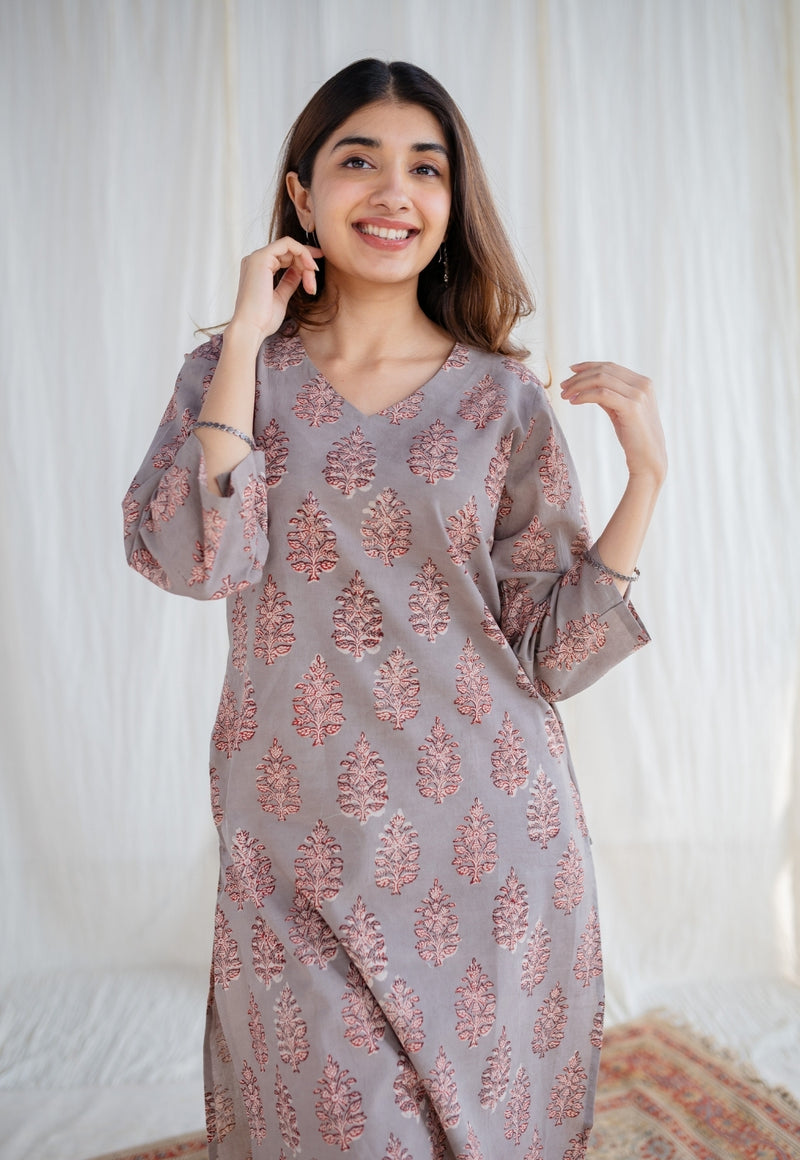 Nadia Bagru Cotton Kurta