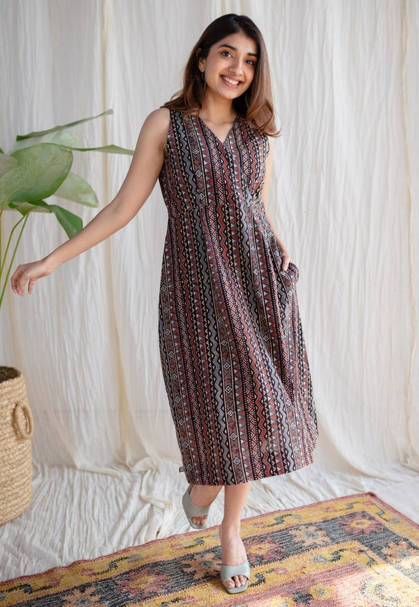 Klaus printed cotton dress - Buy Designer Ethnic Wear for Women Online in  India - Idaho Clothing